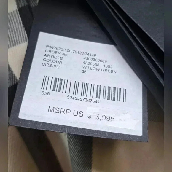 NWT Burberry Prorsum Trench Coat Jacket Willow Green Fashion Label $3999 2 US - Picture 4 of 16